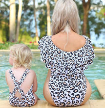 Load image into Gallery viewer, leopard mother daughter bikini